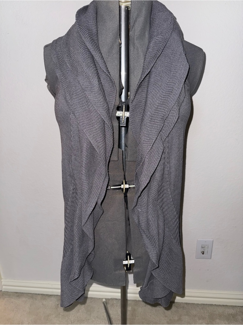 dressbarn Gray Knit Sweater Top